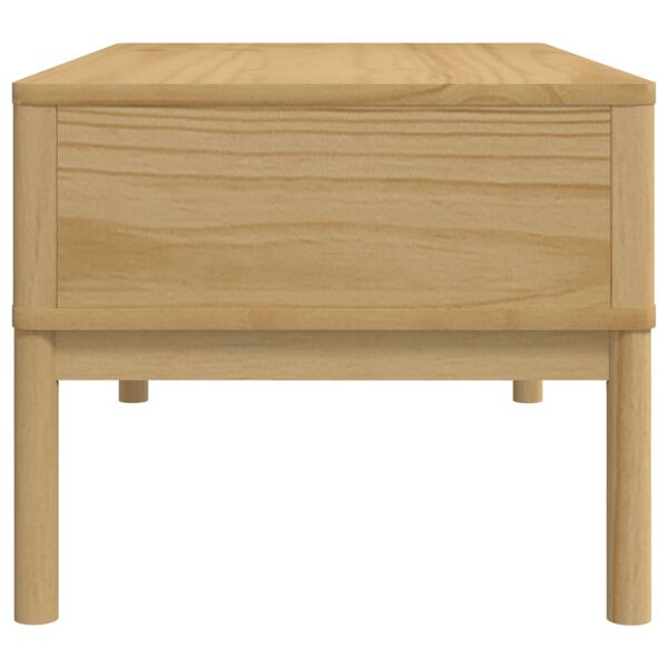 vidaXL Coffee Table FLORO Wax Brown 99x55.5x45 cm Solid Pine Wood