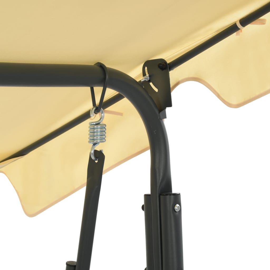 vidaXL Garden Swing Bench Cream White 170x110x153 cm
