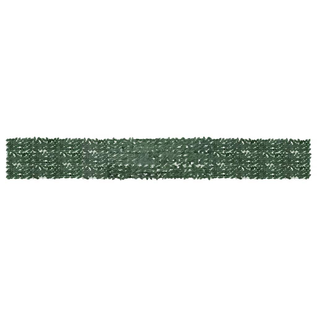 vidaXL Balcony Screen with Dark Green Leaves 600x75 cm