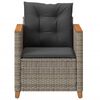 vidaXL Garden Chair with Cushions Grey Poly Rattan