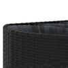 vidaXL 5 Piece Garden Sofa Set with Cushions Black Poly Rattan