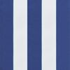 vidaXL Sun Lounger Cushion Blue&White Stripe Oxford Fabric