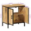 vidaXL Bathroom Sink Cabinet 55x35x60 cm Solid Wood Mango and Iron