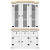 vidaXL Highboard Corona White 112x43x196 cm Solid Wood Mexican Pine