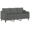 vidaXL 2 Piece Sofa Set with Cushions Dark Grey Fabric
