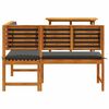 vidaXL Garden Bench Set 2 pcs Brown Solid Acacia Wood