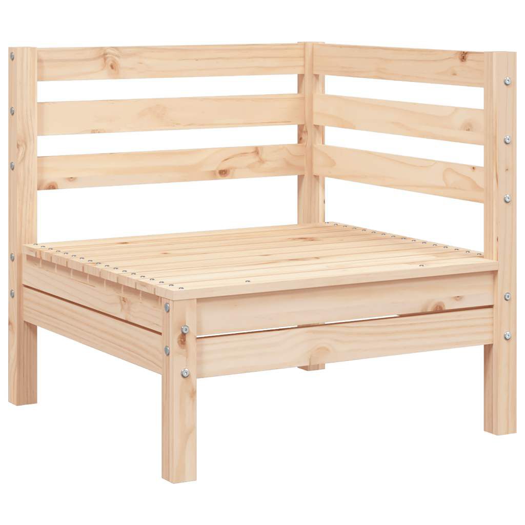 vidaXL Garden Sofa 2-Seater with Footstool Solid Wood Pine
