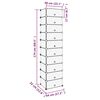 vidaXL Shoe Rack Black 44x32x174 cm PP