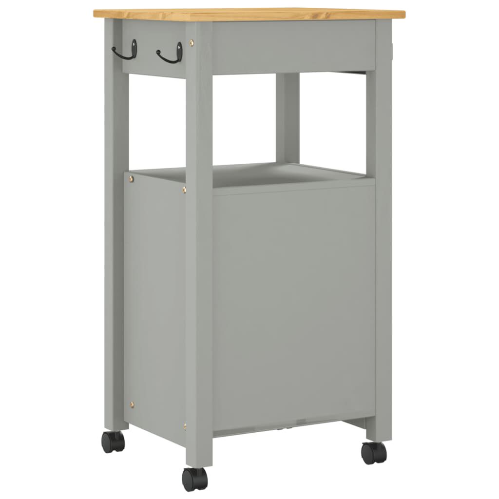 vidaXL Kitchen Trolley MONZA 48x40x90 cm Solid Wood Pine