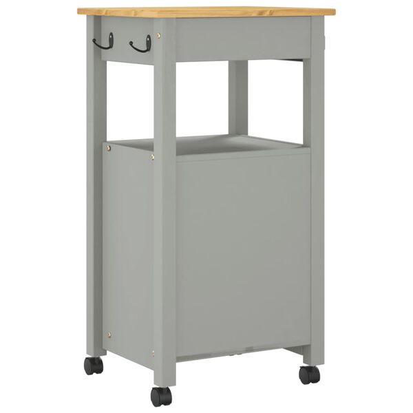 vidaXL Kitchen Trolley MONZA 48x40x90 cm Solid Wood Pine