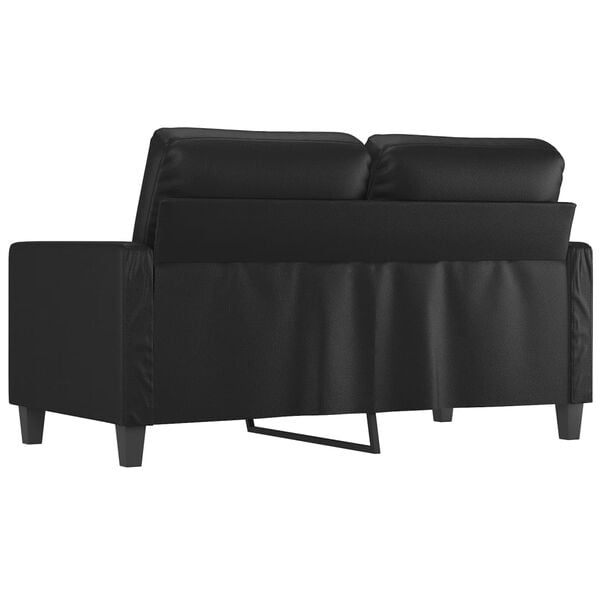 vidaXL 2-Seater Sofa Black 120 cm Faux Leather