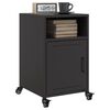 vidaXL Bedside Cabinet Black 36x39x59 cm Steel