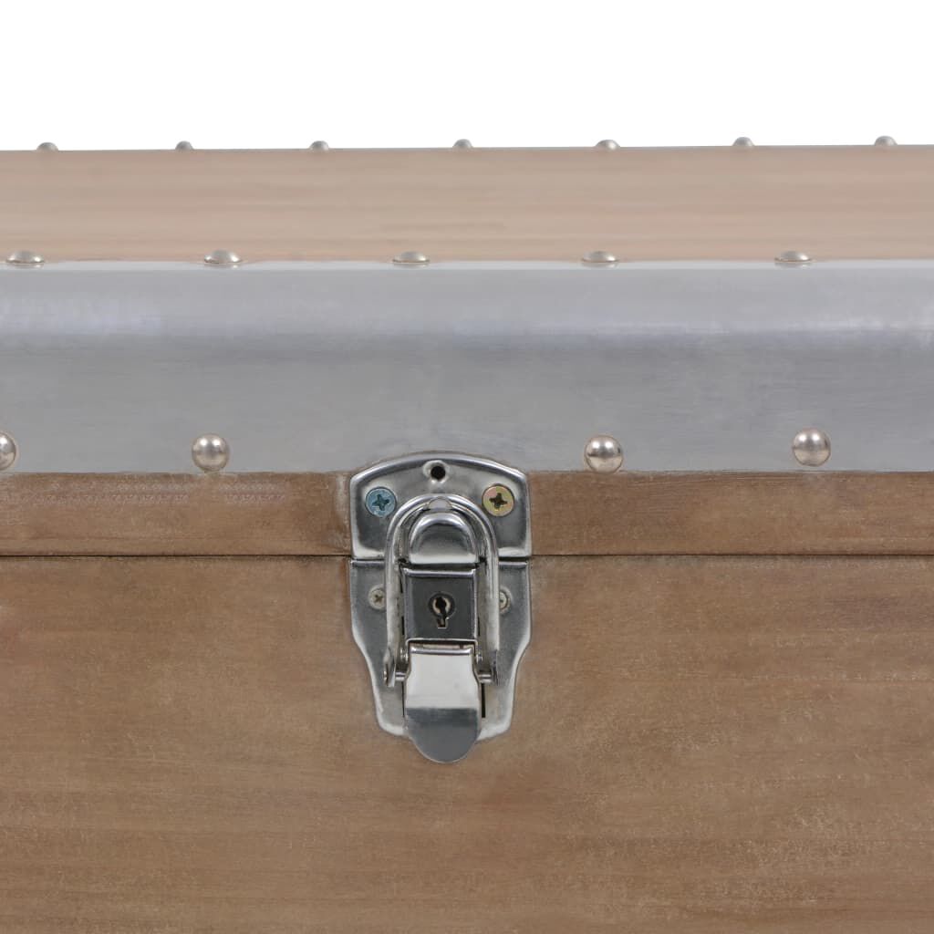 vidaXL Storage Box Solid Fir Wood 91x52x40 cm Brown