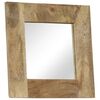 vidaXL Mirror Solid Mango Wood 50x50 cm