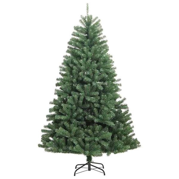 vidaXL Artificial Hinged Christmas Tree 150 LEDs & Ball Set 120 cm
