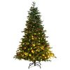 vidaXL Artificial Hinged Christmas Tree 300 LEDs 210 cm