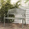 vidaXL Garden Bench 102 cm Cast Aluminium Green