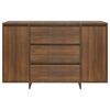 vidaXL Sideboard with 3 Drawers Brown Oak 120x41x75 cm Engineered Wood