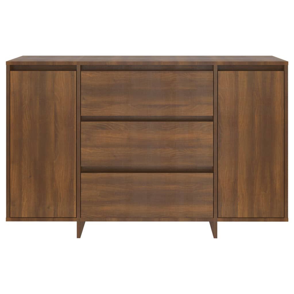 vidaXL Sideboard with 3 Drawers Brown Oak 120x41x75 cm Engineered Wood