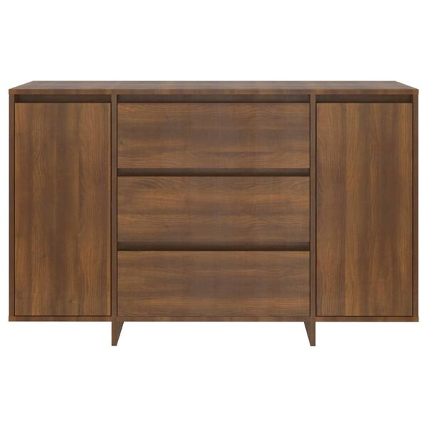 vidaXL Sideboard with 3 Drawers Brown Oak 120x41x75 cm Engineered Wood