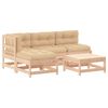 vidaXL 5 Piece Garden Lounge Set with Cushions Solid Wood