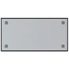 vidaXL Wall-mounted Magnetic Board Black 80x40 cm Tempered Glass