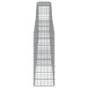 vidaXL Arched Gabion Baskets 4 pcs 400x30x80/100 cm Galvanised Iron