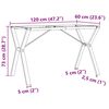 vidaXL Dining Table Legs Y-Frame 120x60x73 cm Steel