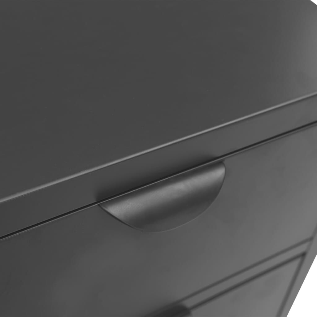 vidaXL Sideboard Anthracite 75x35x70 cm Steel and Tempered Glass