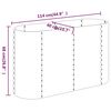 vidaXL Garden Raised Bed Galvanised Steel 114x40x68 cm Grey