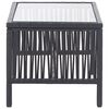 vidaXL 4 Piece Garden Lounge Set with Cushion Poly Rattan Black