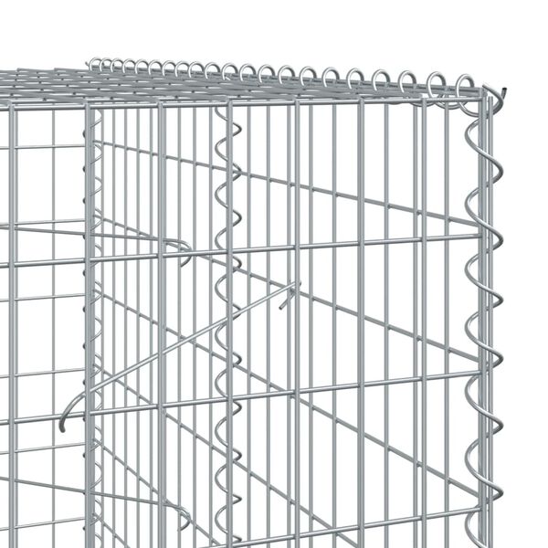 vidaXL Gabion Basket with Cover 1200x100x200 cm Galvanised Iron