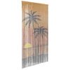 vidaXL Insect Door Curtain Palm Tree Print 90x220 cm Bamboo