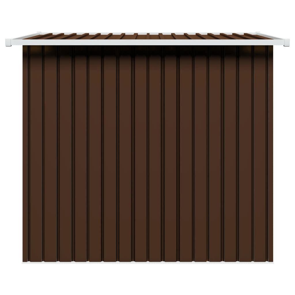 vidaXL Garden Storage Shed Brown 194x121x181 cm Steel