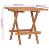 vidaXL 3 Piece Folding Outdoor Dining Set with Cushion Solid Teak Wood