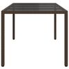 vidaXL Garden Table Brown 190 x 90 x 75 cm Poly Rattan
