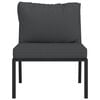 vidaXL Garden Chairs with Grey Cushions 2 pcs 60x74x79 cm Steel