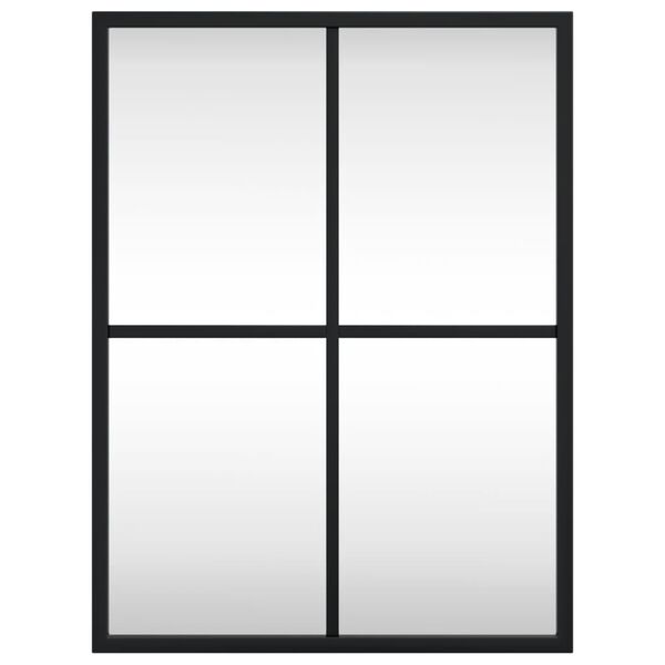 vidaXL Wall Mirror Black 30x40 cm Rectangle Iron