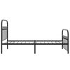 vidaXL Metal Bed Frame without Mattress with Footboard Black 100x200cm