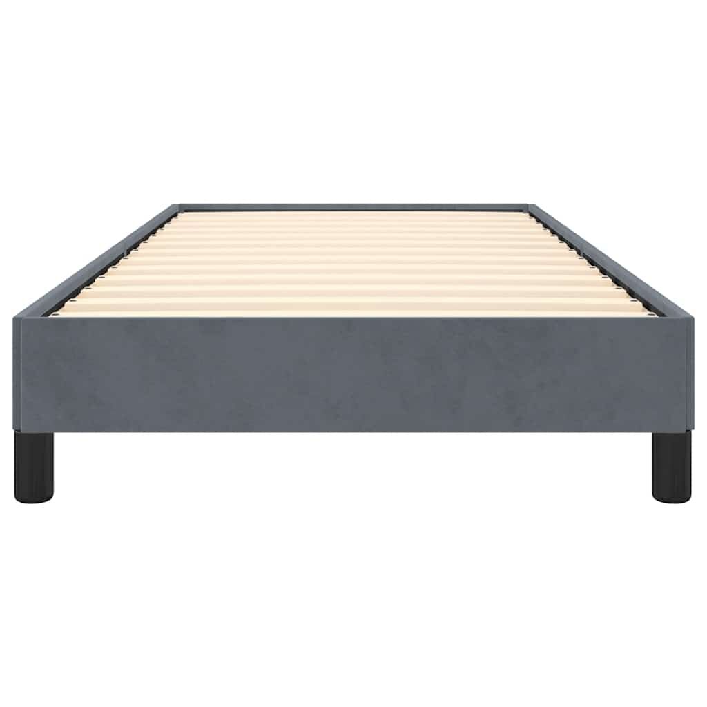 vidaXL Bed Frame without Mattress Dark Grey 100x203 cm Twin XL Velvet