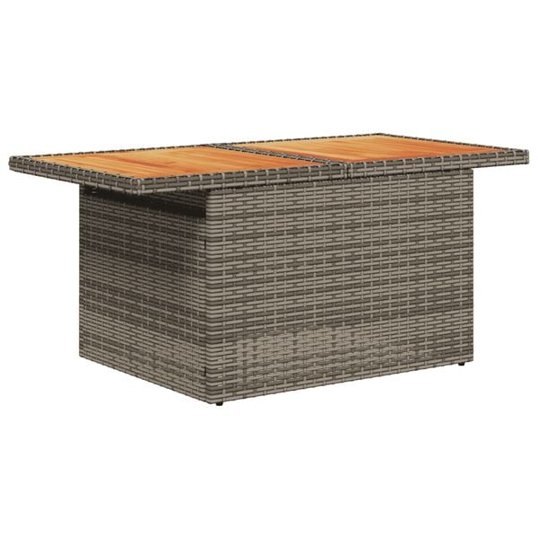 vidaXL 8 Piece Garden Sofa Set with Cushions Grey Poly Rattan