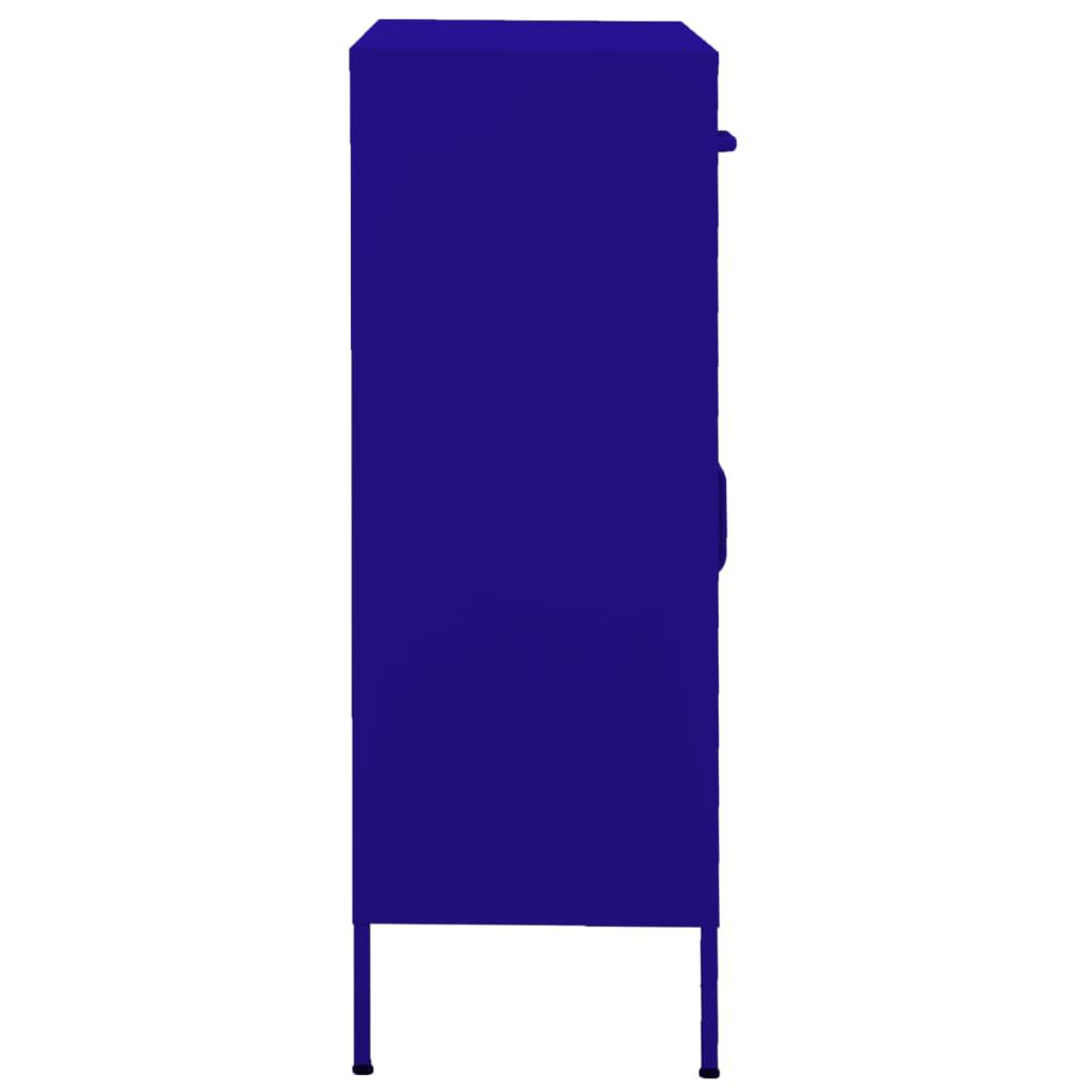 vidaXL Storage Cabinet Navy Blue 80x35x101.5 cm Steel