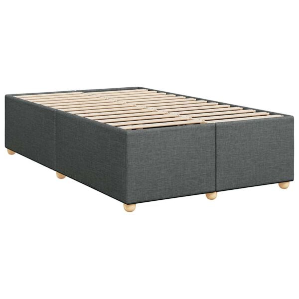 vidaXL Bed Frame without Mattress Dark Grey Full Fabric