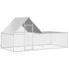 vidaXL Chicken Coop 4x2x2 m Galvanised Steel