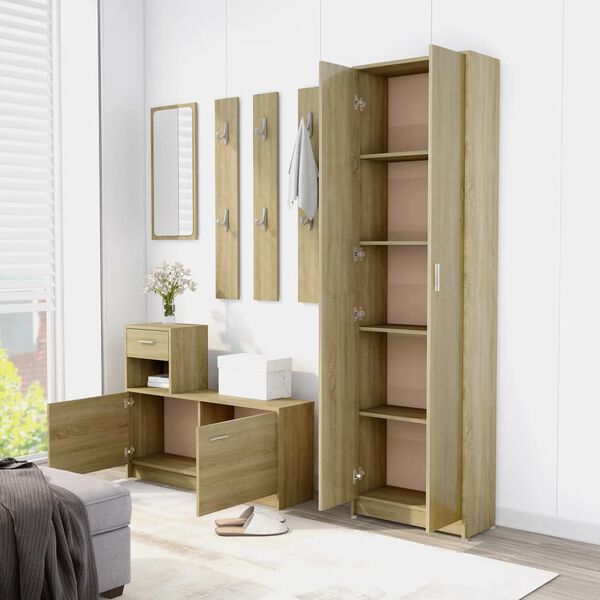 vidaXL Hallway Wardrobe Sonoma Oak 55x25x189 cm Engineered Wood