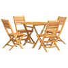 vidaXL 5 Piece Garden Dining Set Solid Wood Teak
