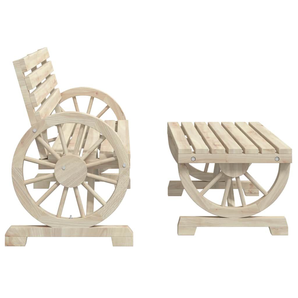 vidaXL 4 Piece Garden Lounge Set Solid Wood Fir