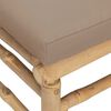 vidaXL Garden Corner Sofa with Taupe Cushions Bamboo