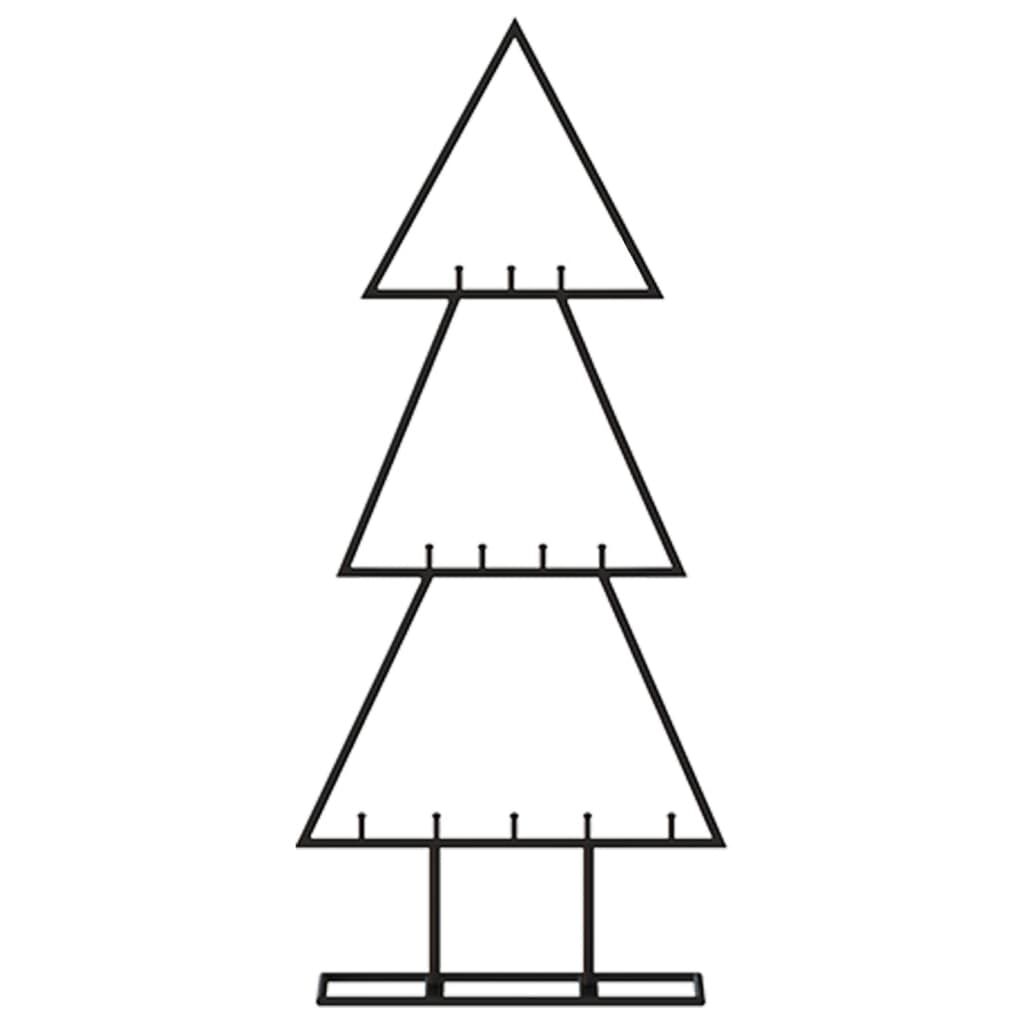 vidaXL Metal Christmas Tree for Decoration Black 60 cm