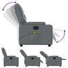 vidaXL Electric Massage Recliner Chair Grey Faux Leather